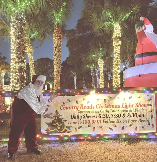 Christmas light display