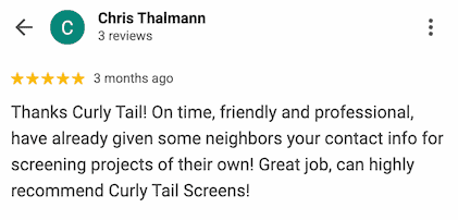 5-star Google review from satisfied customer